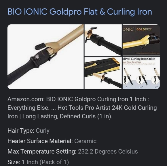 Bio ionic gold pro curling iron - Picture 3 of 4